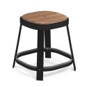 Taburete bajo con asiento de teca Thor