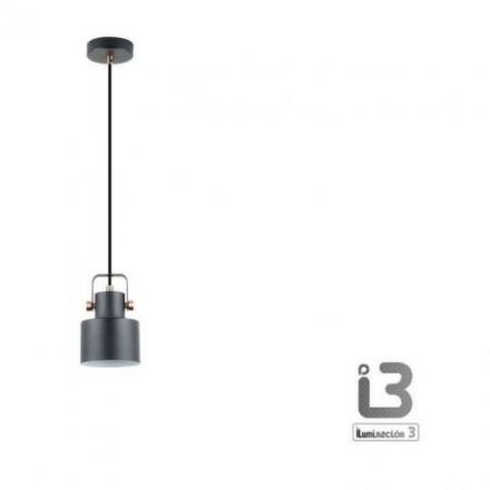 I3 Erika Lámpara 1l Negro Cobre de Schuller