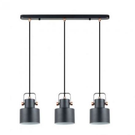 I3 Erika Lámpara 3l Negro Cobre de Schuller