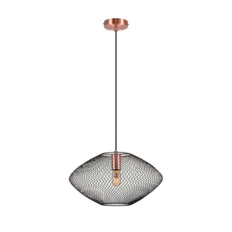 I3 Melany Lámpara 1l Negro Cobre de Schuller