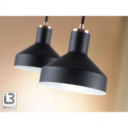 I3 Irias Lámpara 1l Negro Cobre de Schuller