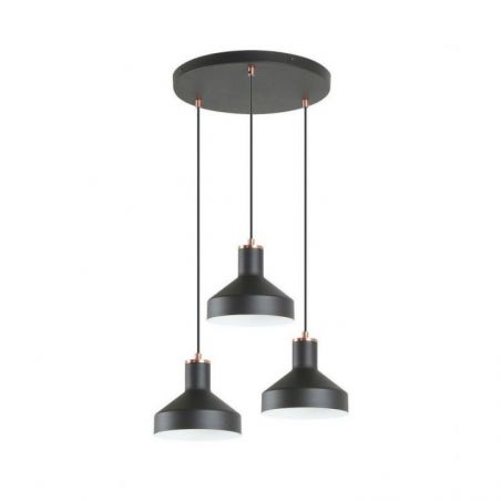 I3 Irias Lámpara 3l Negro Cobre D45 de Schuller