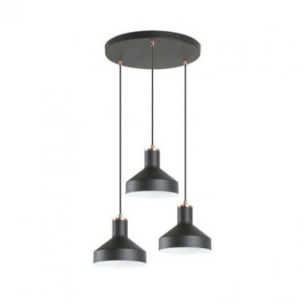 I3 Irias Lámpara 3l Negro Cobre D45 de Schuller