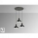 I3 Irias Lámpara 3l Negro Cobre D45 de Schuller