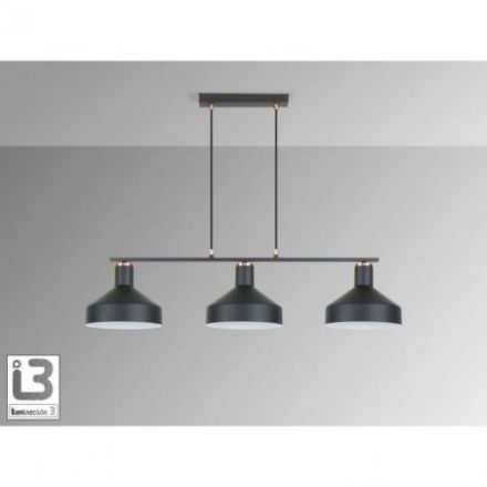 I3 Irias Lámpara 3l Negro Cobre de Schuller