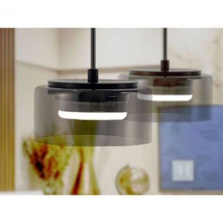 I3 Olaia Lámpara 1l Negro Smoky de Schuller