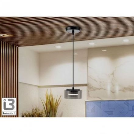 I3 Olaia Lámpara 1l Negro Smoky de Schuller