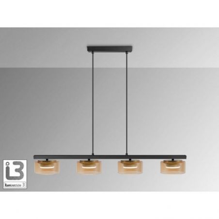 I3 Olaia Lámpara 4l Negro Ambar de Schuller