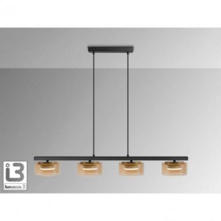 I3 Olaia Lámpara 4l Negro Ambar de Schuller