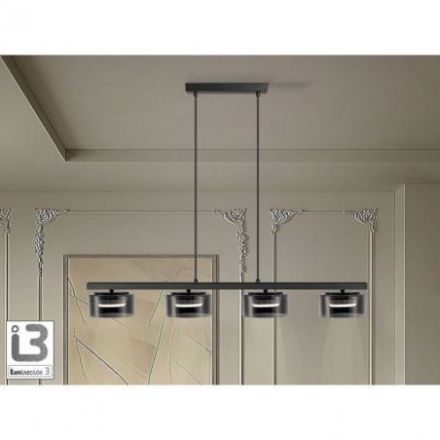 I3 Olaia Lámpara 4l Negro Smoky de Schuller