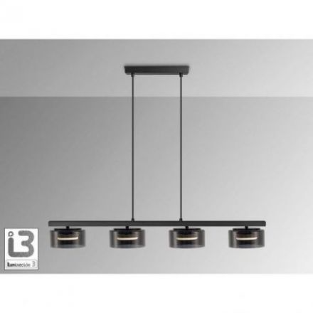 I3 Olaia Lámpara 4l Negro Smoky de Schuller