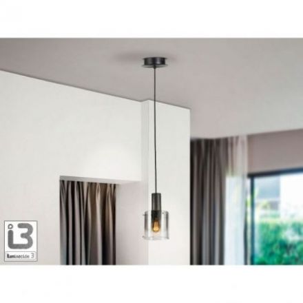 I3 Venize Lámpara 1l Negro Smoke de Schuller