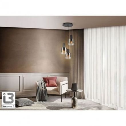 I3 Venize Lámpara 3l Negro Smoke de Schuller