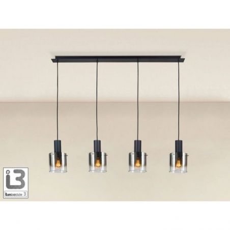 I3 Venize Lámpara 4l Negro Smoke de Schuller