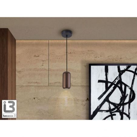 I3 Nimes Lámpara 1l Negro Marron de Schuller