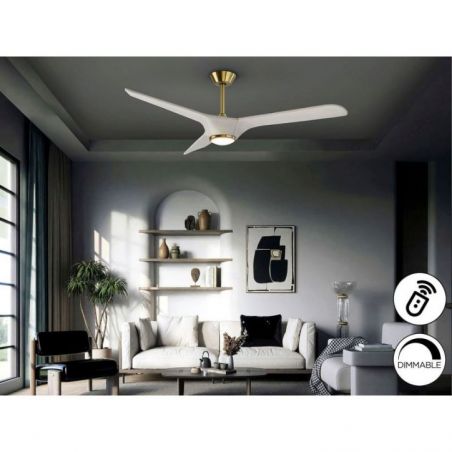 Alisios Ventilador Blanco Bronce D152 de Schuller
