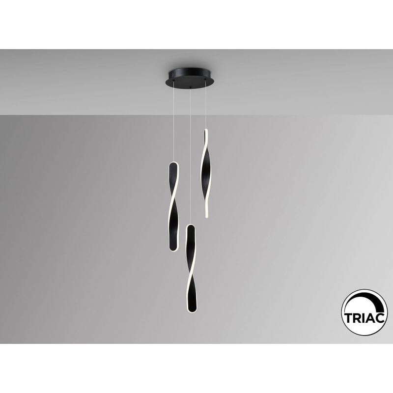 Twist Lámpara 3l Negro de Schuller