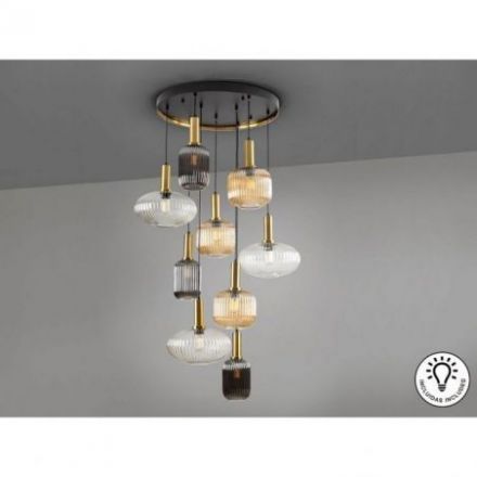 Norma Lámpara 9l Negro Laton H500 de Schuller