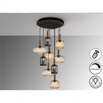 Norma Lámpara 9l Negro Laton H500 de Schuller