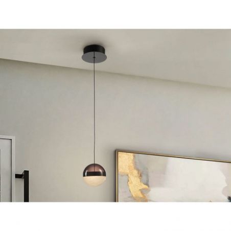 Orbes Lámpara 1l Cromo Negro D12 de Schuller