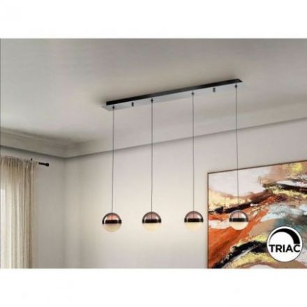 Orbes Lámpara 4l Cromo Negro D12 de Schuller