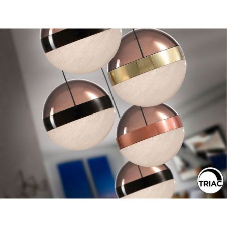 Orbes Lámpara 5l Negro Cobre/laton de Schuller