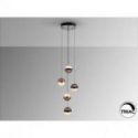 Orbes Lámpara 5l Negro Cobre/laton de Schuller