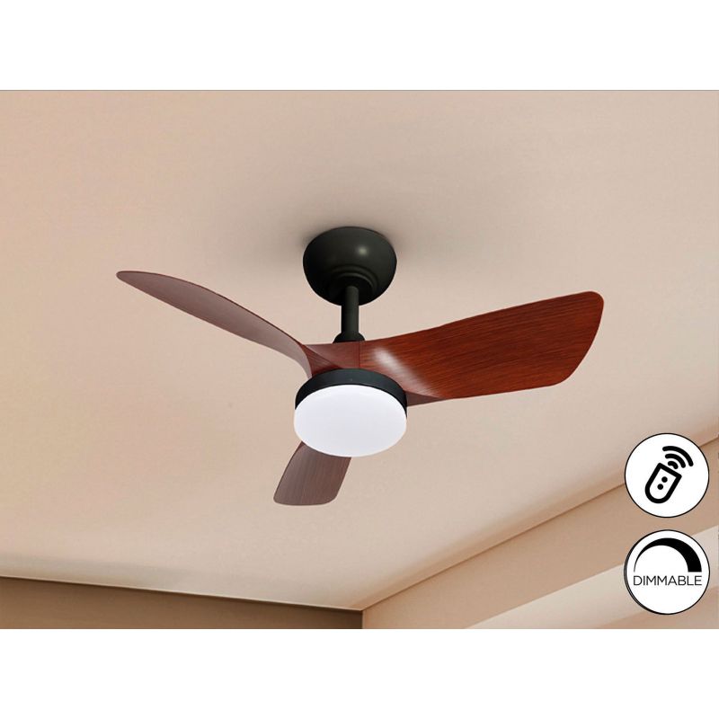 Tropic Ventilador Negro Nogal de Schuller