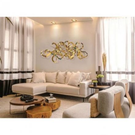 Medusa Escultura Pared Acero Dorado de Schuller