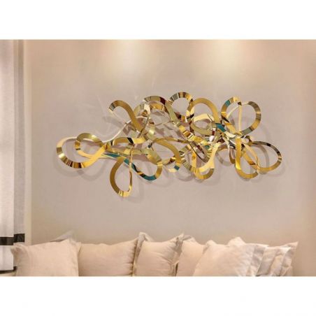 Medusa Escultura Pared Acero Dorado de Schuller