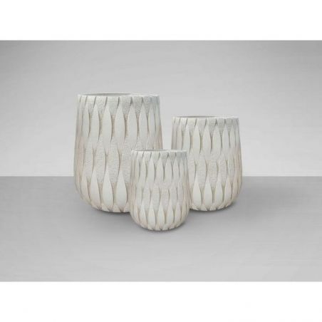 Jazmin  Set 3 Maceteros Beige de Schuller