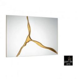 Surcos Ii Espejo Pan Oro 80x120 de Schuller