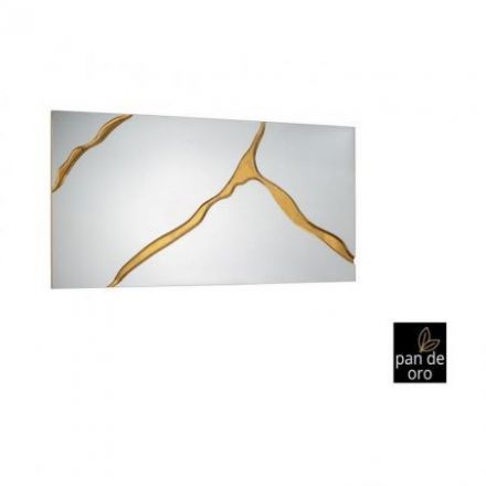 Surcos Ii Espejo Pan Oro 80x180 de Schuller