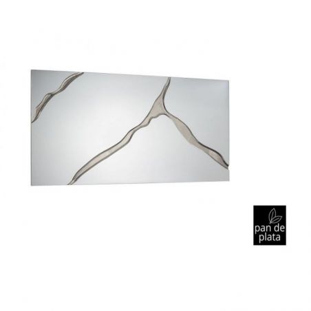 Surcos Ii Espejo Pan Plata 80x180 de Schuller