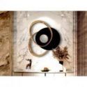 Trio Escultura Pared Negro Oro Rosa de Schuller Trio Escultura Pared Negro Oro Rosa de Schuller