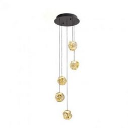 Zaria Lámpara 5l Negro Bronce/ambar D25 Dim de Schuller