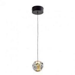 Zaria Lámpara 1l Negro Oro/transp de Schuller
