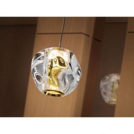 Zaria Lámpara 1l Negro Oro/transp de Schuller