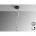 Zaria Lámpara 13l Negro Oro/transp D60 Dim de Schuller