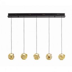 Zaria Lámpara 5l Negro Bronce/ambar Dim de Schuller
