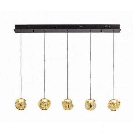 Zaria Lámpara 5l Negro Bronce/ambar Dim de Schuller