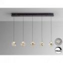 Zaria Lámpara 5l Negro Oro/transp Dim de Schuller Zaria Lámpara 5l Negro Oro/transp Dim de Schuller