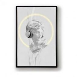 Busto Blanco Cuadro Luz Led 80x120 de Schuller