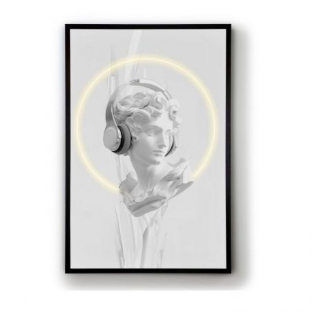 Busto Blanco Cuadro Luz Led 80x120 de Schuller
