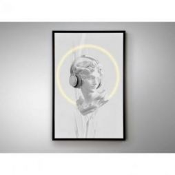 Busto Blanco Cuadro Luz Led 80x120 de Schuller