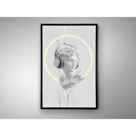 Busto Blanco Cuadro Luz Led 80x120 de Schuller