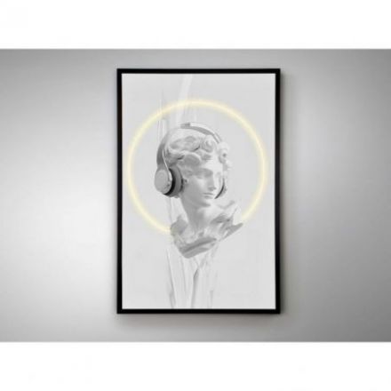 Busto Blanco Cuadro Luz Led 80x120 de Schuller