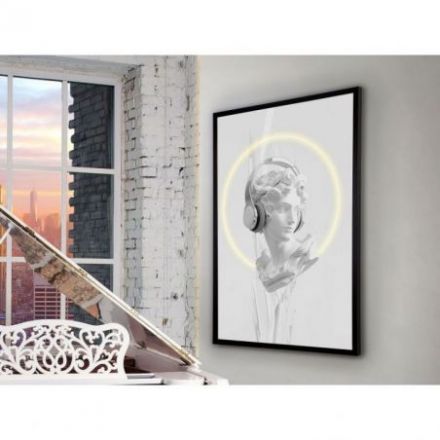 Busto Blanco Cuadro Luz Led 80x120 de Schuller