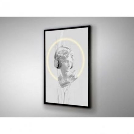 Busto Blanco Cuadro Luz Led 80x120 de Schuller