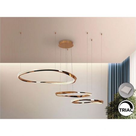 Orbitas Lámpara 3 Aros Oro de Schuller
